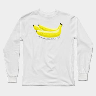 Banana Bonanza: Playful Bunch Illustration - It's Bananas! Long Sleeve T-Shirt